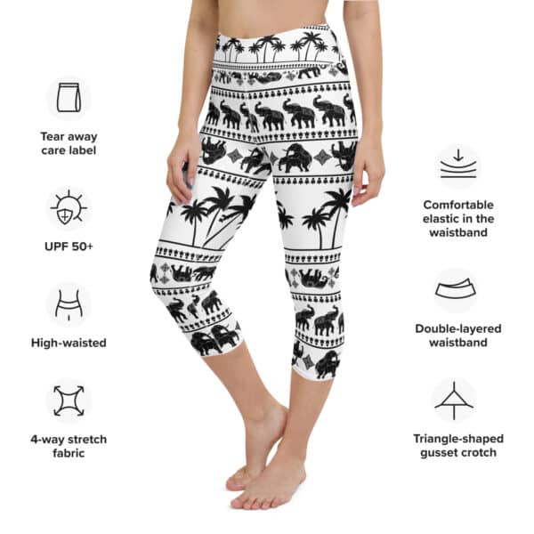 Our exclusive Thai Elephant design. Yoga Capri Leggings